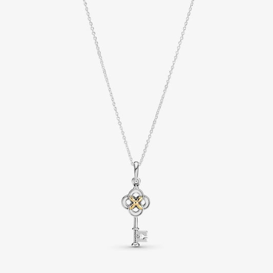Collana Pandora Bicolore Chiave e Fiore 399339C01-70