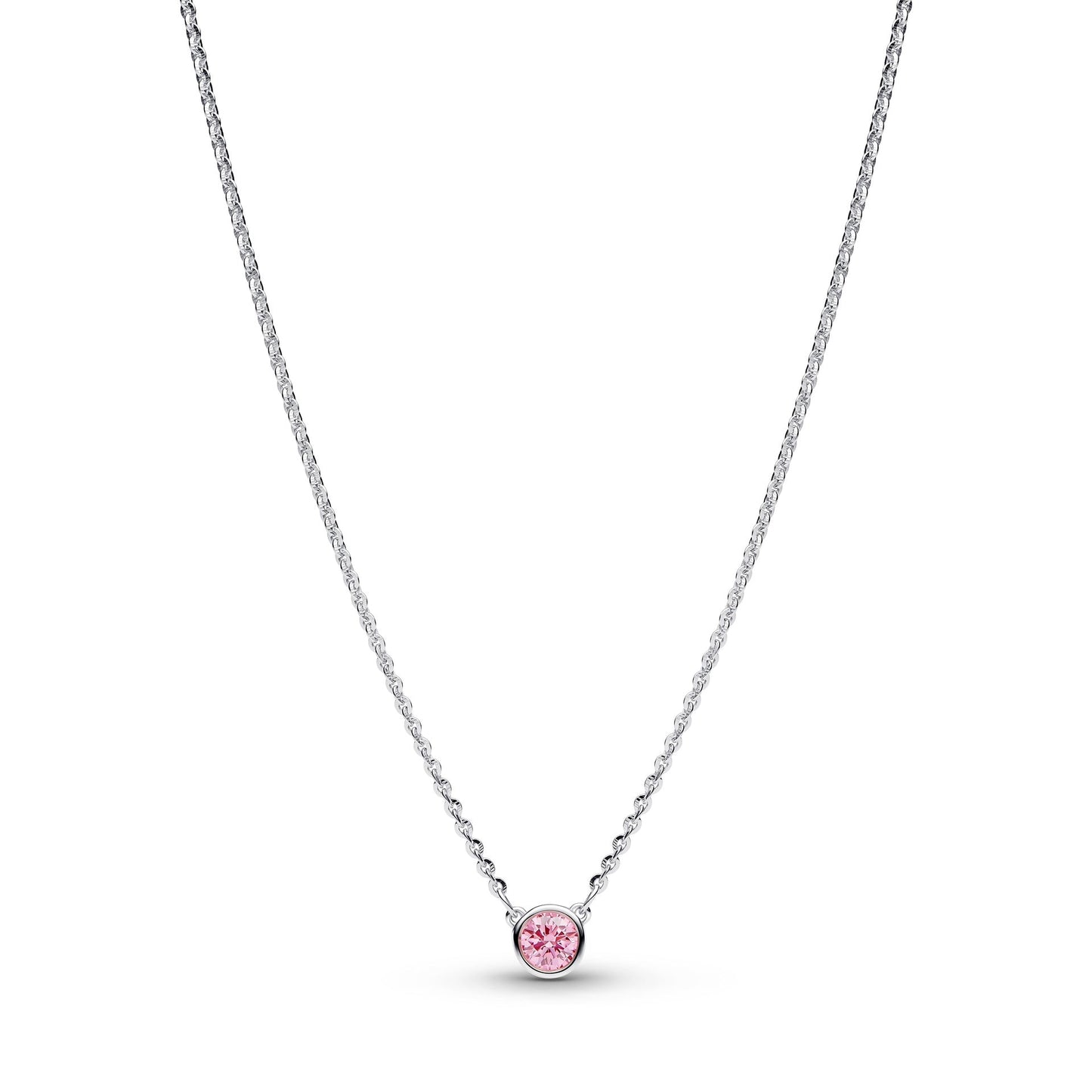 Collana Pandora Era Bezel con diamante creato in laboratorio rosa - 392885C02