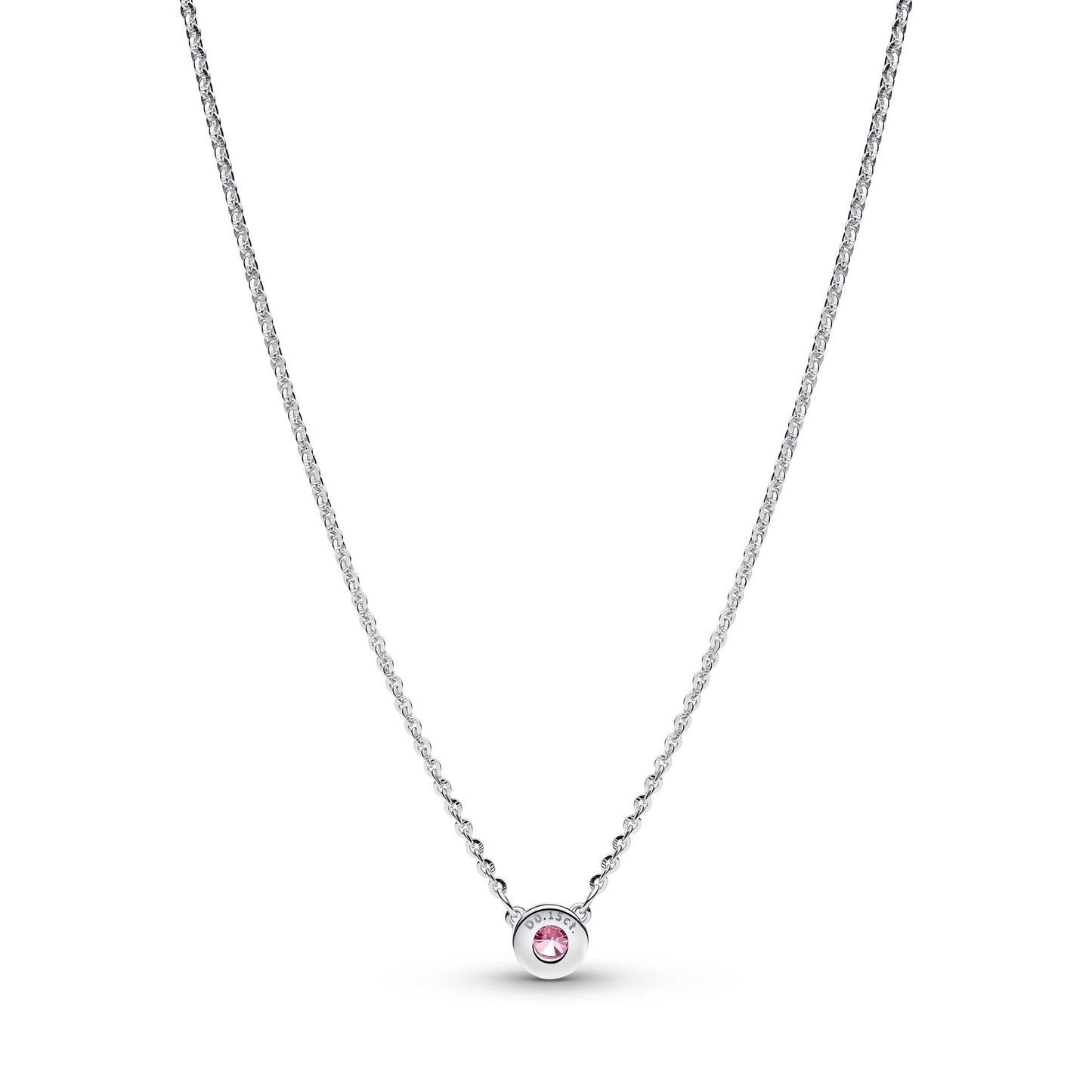 Collana Pandora Era Bezel con diamante creato in laboratorio rosa - 392885C02