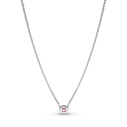 Collana Pandora Era Bezel con diamante creato in laboratorio rosa - 392885C02
