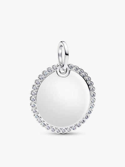 Pandora Set Collana e Pendente Medaglia Luminosa da incidere NAMPS8217