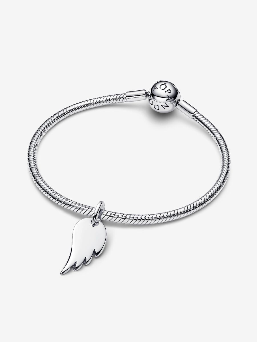 Charm Pandora Pendente Ali d'Angelo da incidere Argento Sterling 925