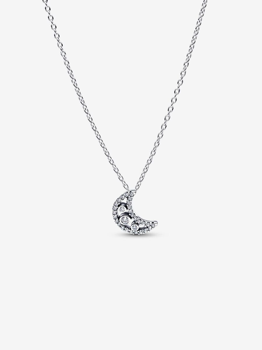 Collana Pandora con pendente Falce di luna Argento Sterling 925