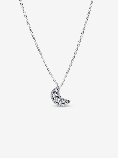 Collana Pandora con pendente Falce di luna Argento Sterling 925
