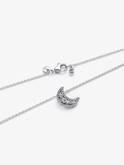 Collana Pandora con pendente Falce di luna Argento Sterling 925