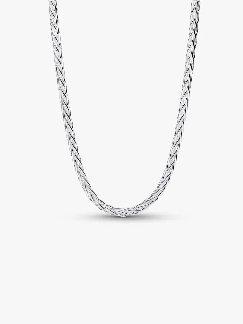 Collana Pandora Maglia Coda di Volpe con Chiusura Pavè 394463C01