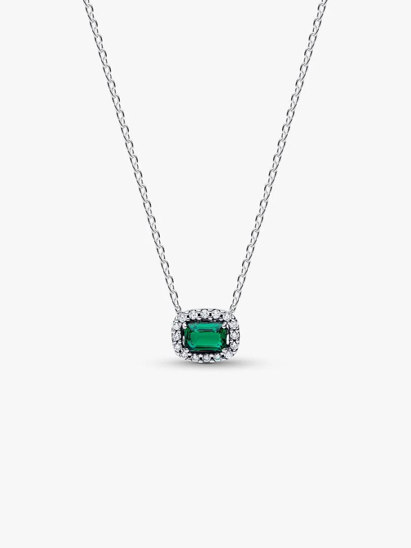 Collana Pandora Luce Rettangolo Verde 394503C01