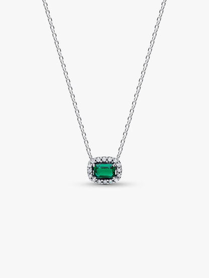 Collana Pandora Luce Rettangolo Verde 394503C01