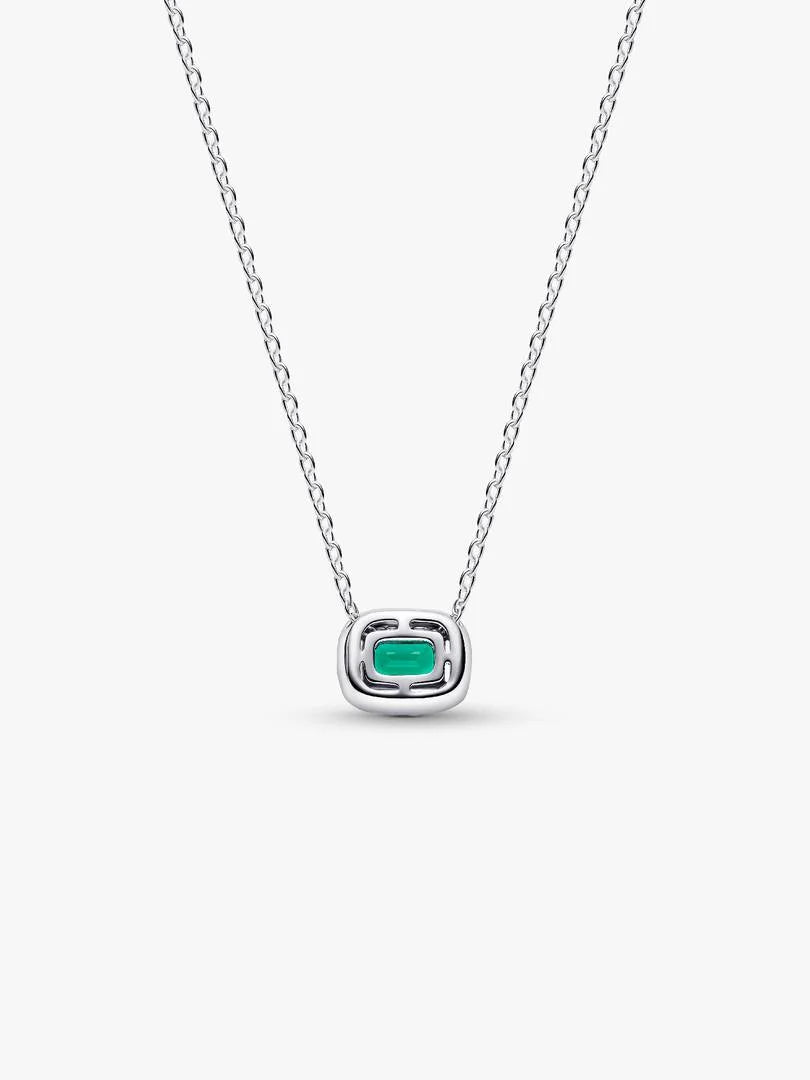 Collana Pandora Luce Rettangolo Verde 394503C01