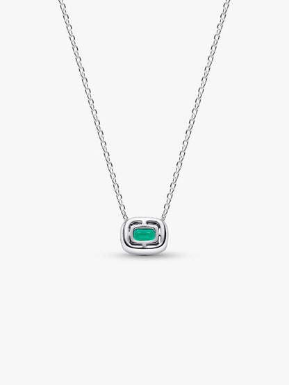 Collana Pandora Luce Rettangolo Verde 394503C01