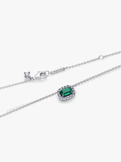 Collana Pandora Luce Rettangolo Verde 394503C01