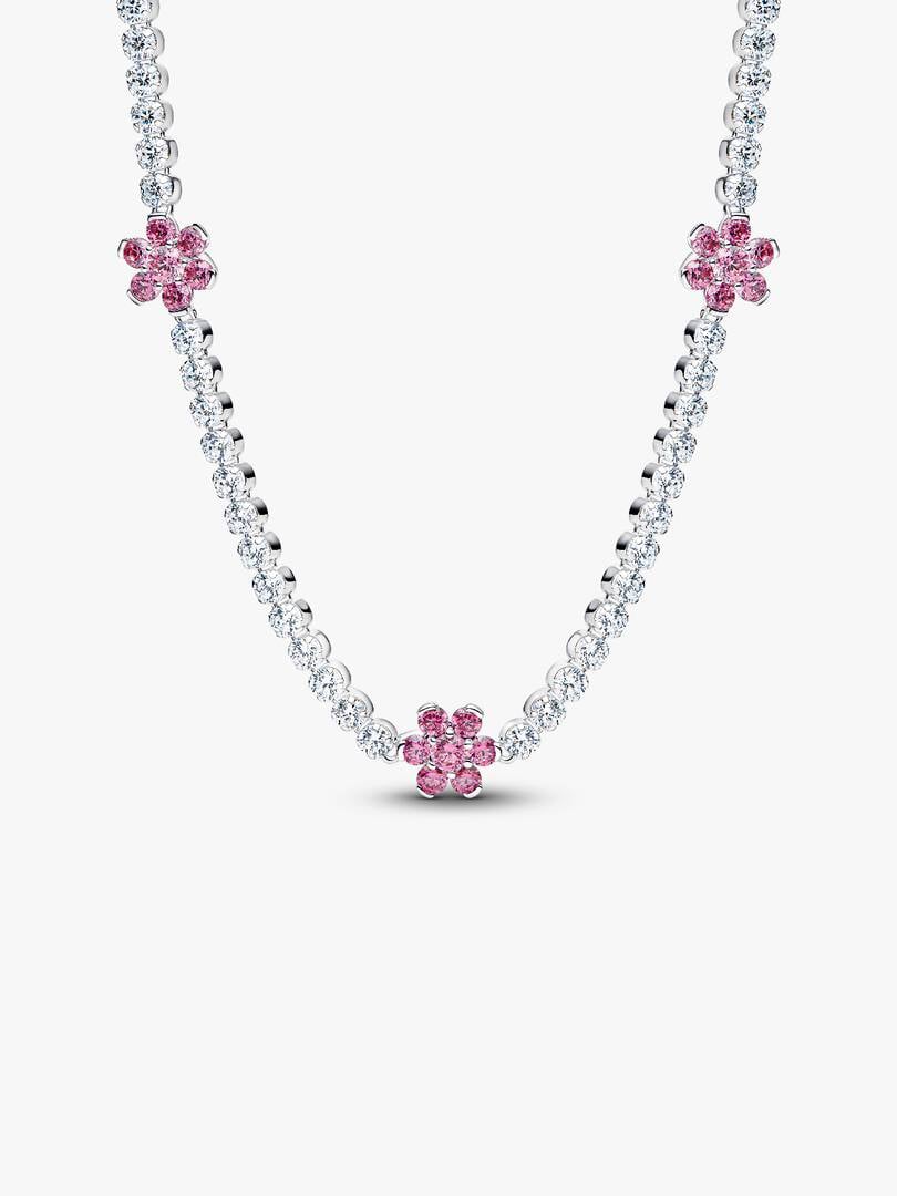 Collana Pandora Choker Fiori Rosa 394561C01