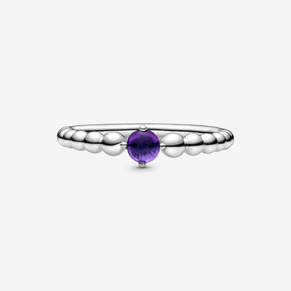 Anello Pandora Viola Decorato con Sfere 198598C03