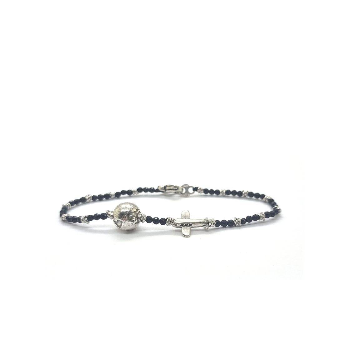 Bracciale Spadarella spadino aereo e mondo - SPBR737