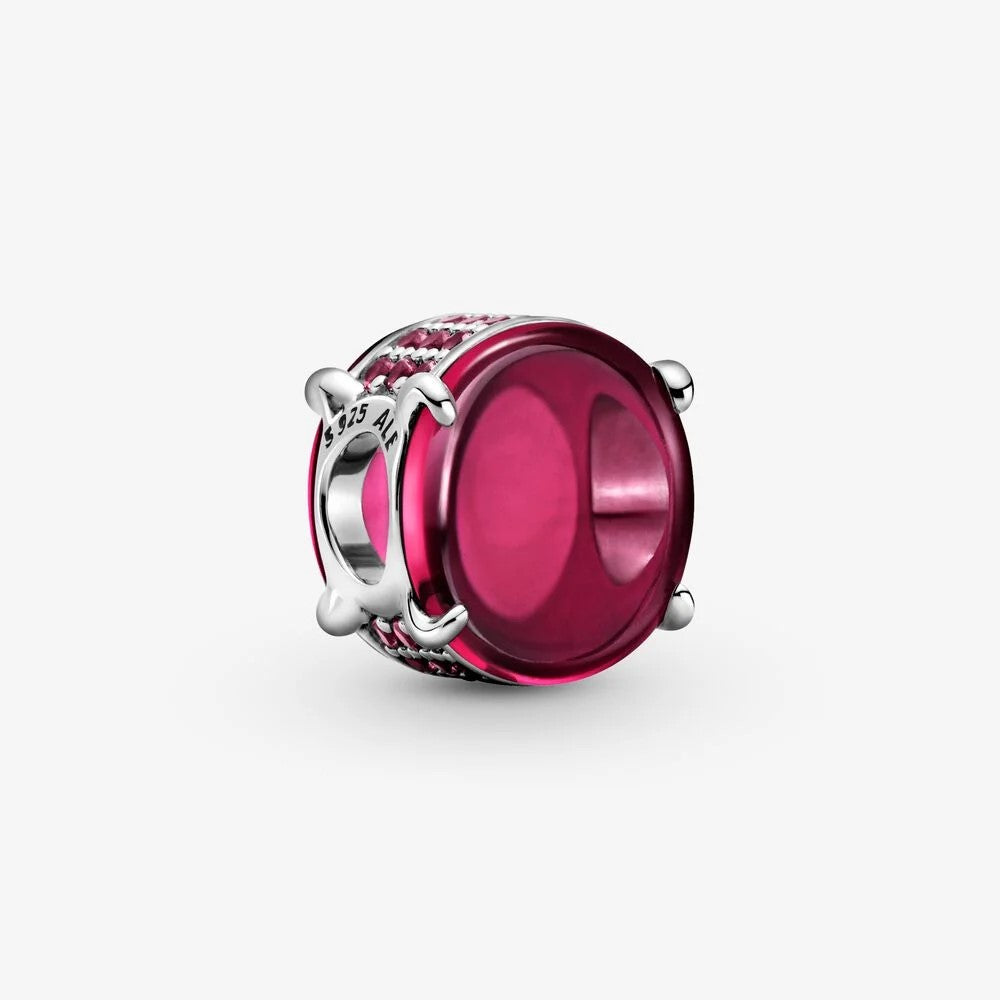 Pandora Charm with Fuchsia Oval Cabochon Stone 799309C01