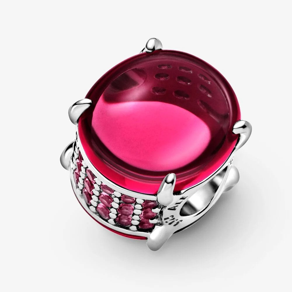 Pandora Charm with Fuchsia Oval Cabochon Stone 799309C01