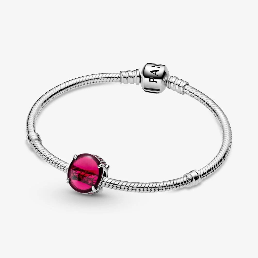 Pandora Charm with Fuchsia Oval Cabochon Stone 799309C01