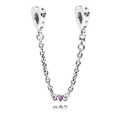 Catenina di sicurezza Pandora Cuori Luminosi 797245NRPMX