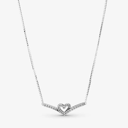 Collier Pandora Chevron con Cuore Scintillante 399273C01-45