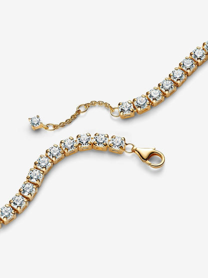 Bracciale Pandora Tennis con Pietre grandi Placcatura in Oro 14k