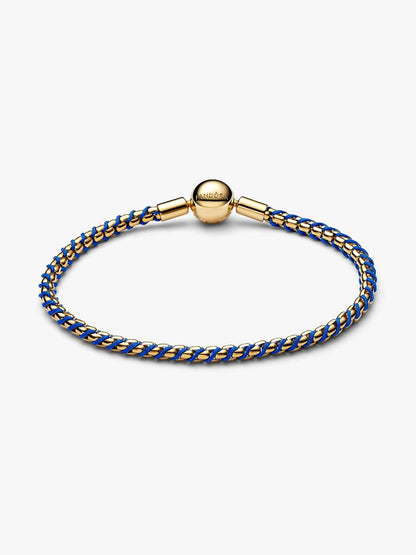 Bracciale Pandora Intreccio Tessuto Blu 563816C02