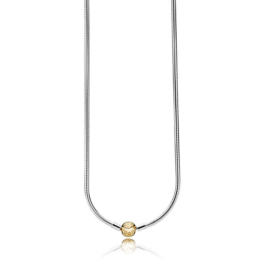 Pandora Silver Necklace with Gold Clasp 590742hg-42