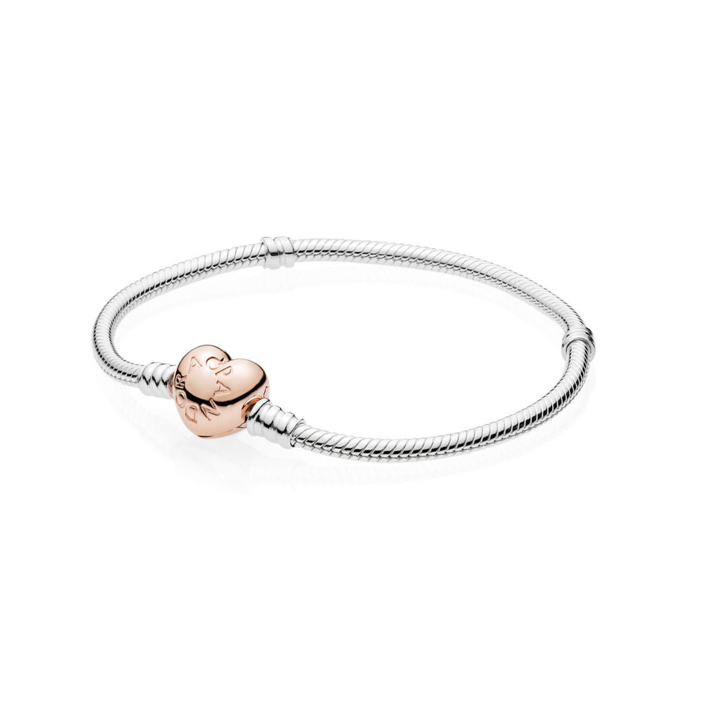 Bracciale Pandora Moments Chiusura Cuore Rosè 580719
