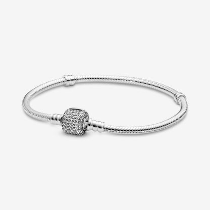 Bracciale Pandora Moments Chiusura Barile Pavè 590723CZ