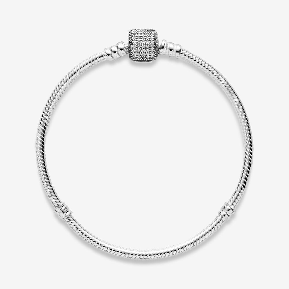 Bracciale Pandora Moments Chiusura Barile Pavè 590723CZ