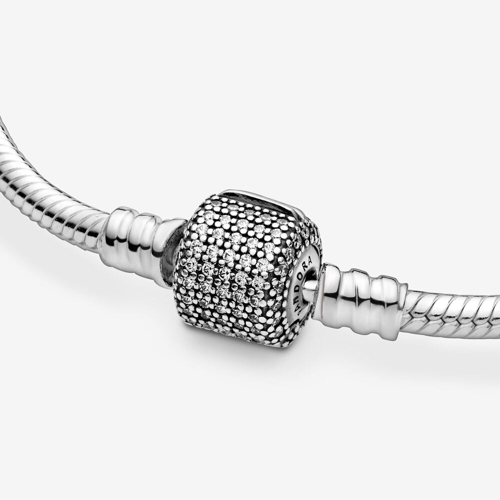 Bracciale Pandora Moments Chiusura Barile Pavè 590723CZ