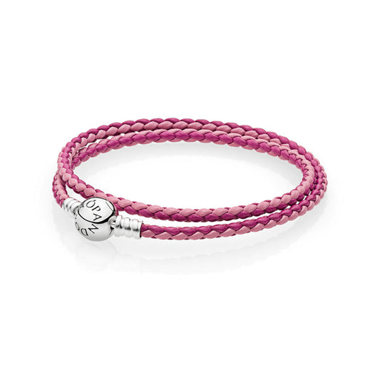 Pandora Double Woven Pink Bracelet 590747CPMX-D1