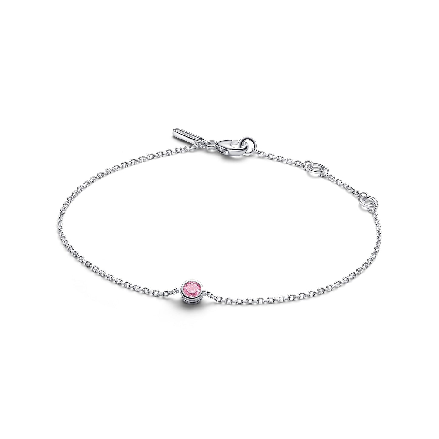 Bracciale Pandora Era Bezel con diamante creato in laboratorio rosa - 592847C02