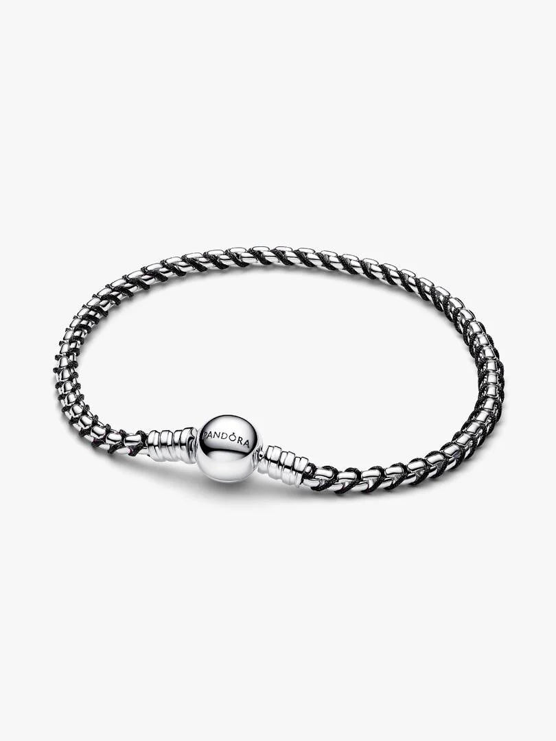 Bracciale Pandora Intreccio Tessuto Nero 593816C02