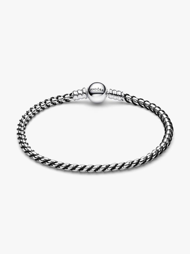 Bracciale Pandora Intreccio Tessuto Nero 593816C02