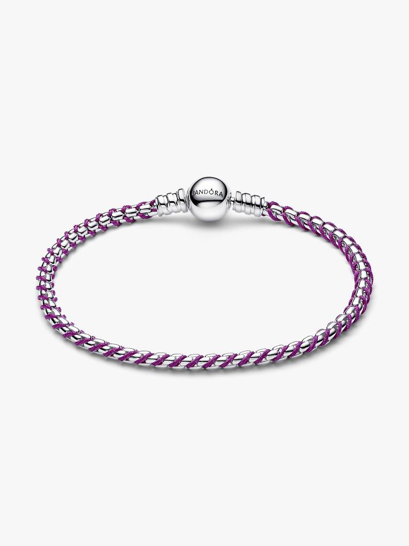 Bracciale Pandora Intreccio Tessuto Viola 593816C03
