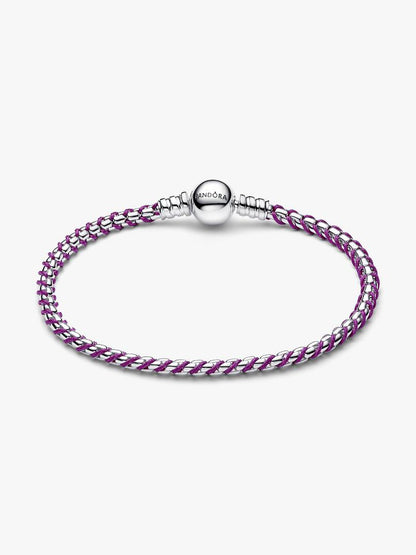 Bracciale Pandora Intreccio Tessuto Viola 593816C03