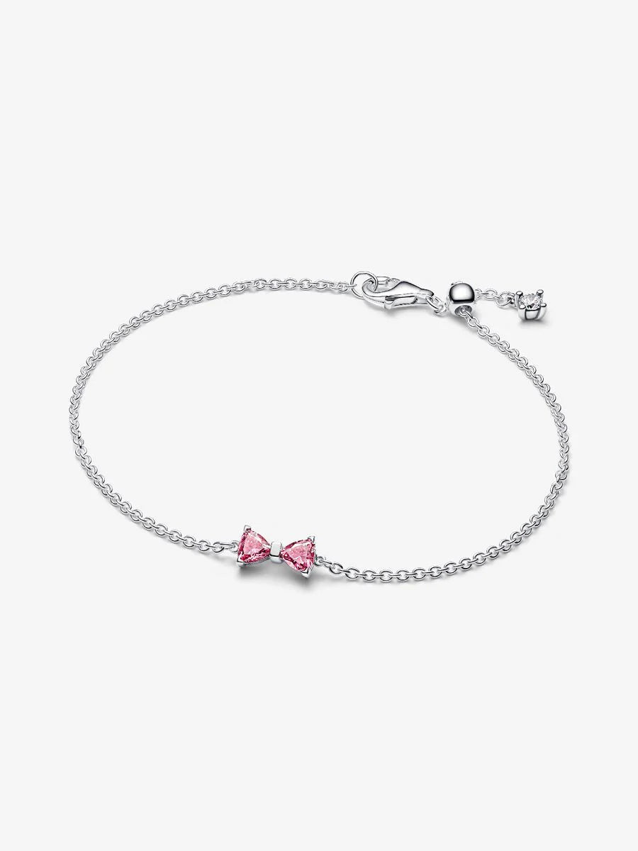 Bracciale Pandora Fiocco Luminoso Rosa Argento Sterling 925