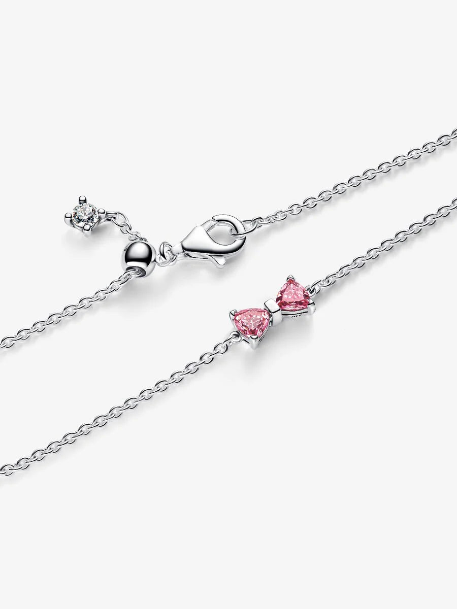 Bracciale Pandora Fiocco Luminoso Rosa Argento Sterling 925