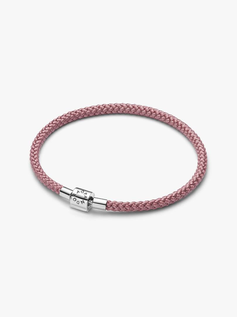 Bracciale Pandora in Corda Rosa con Chiusura a Barile 594530C01