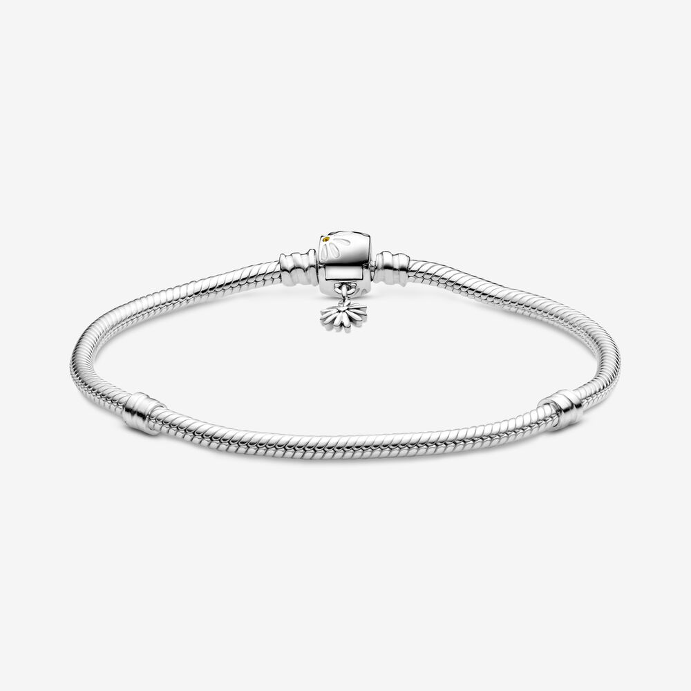 Pandora Moments Snake Chain Bracelet with Daisy Closure 598776C01