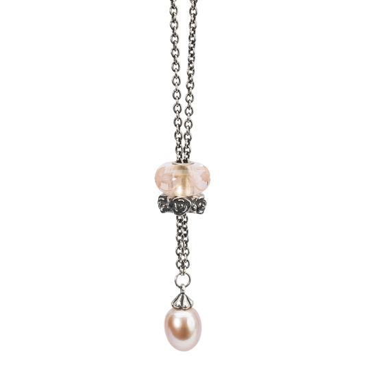 Collana Trollbeads Collana Fantasia con Perla Rosa