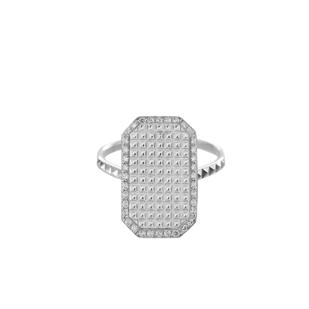 Anello Rue Des Mille Medaglia Texture Borchie ANZ-009 RT BO