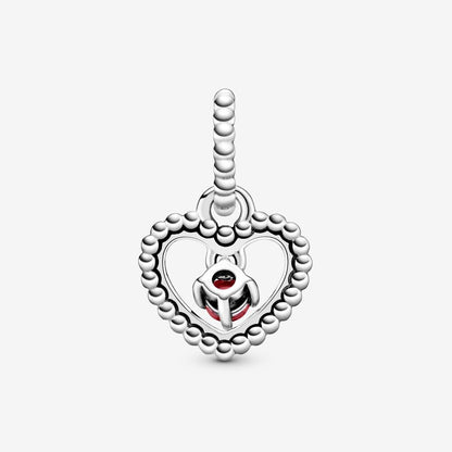 Pandora Dark Red Heart Pendant Charm Decorated with Spheres 798854C08