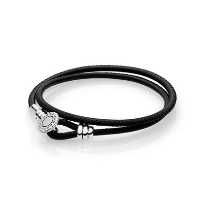 Braccialetto Pandora in pelle 597194CBK-D