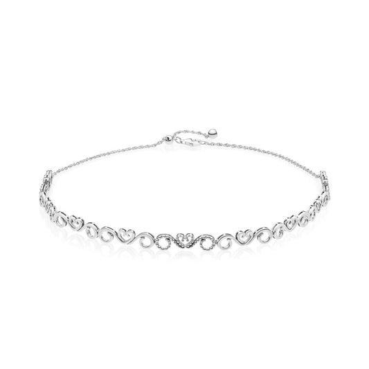 Girocollo Choker Pandora Turbinio Di Cuori 397129CZ-38