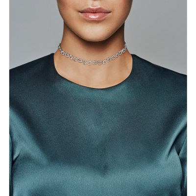 Pandora Swirl of Hearts Choker Necklace 397129CZ-38