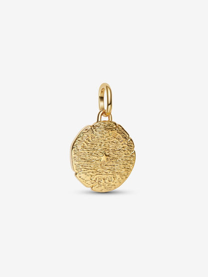 Charm Pandora Medallion Leone "Vita Veritas Virtus" Placcatura in Oro 14k