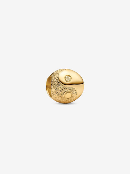 Mini Charm Pandora Yin & Yang effetto diamantato Placcatura in Oro 14k