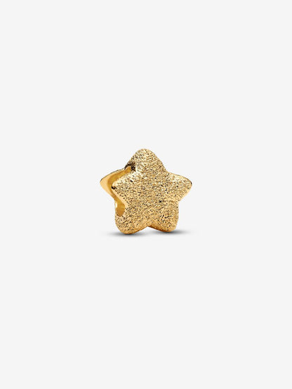 Mini Charm Pandora Stella effetto diamantato Placcatura in Oro 14k