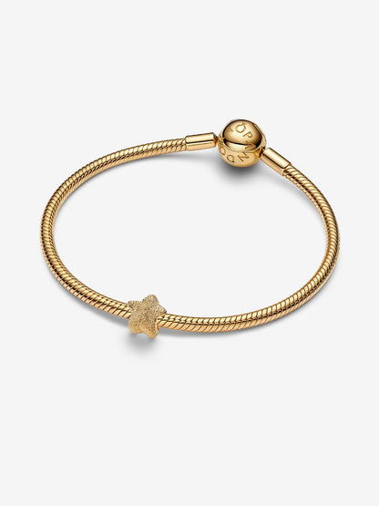 Mini Charm Pandora Stella effetto diamantato Placcatura in Oro 14k